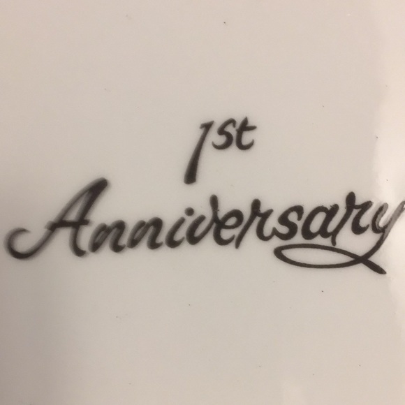 1 st Anniversary New Porcelain Plate Fine Bone - Picture 3 of 7